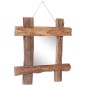 vidaXL Espejo de troncos de madera maciza reciclada natural 50x50 cm vidaXL Espejo de troncos de madera maciza reciclada natural 50x50 cm