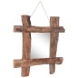 vidaXL Espejo de troncos de madera maciza reciclada natural 50x50 cm vidaXL Espejo de troncos de madera maciza reciclada natural 50x50 cm