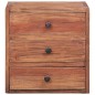 vidaXL Mesita de noche 3 cajones madera maciza reciclada 35x25x35 cm vidaXL Mesita de noche 3 cajones madera maciza reciclada 35x25x35 cm