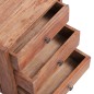 vidaXL Mesita de noche 3 cajones madera maciza reciclada 35x25x35 cm vidaXL Mesita de noche 3 cajones madera maciza reciclada 35x25x35 cm