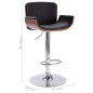 vidaXL Taburete de cocina cuero sintético negro vidaXL Taburete de cocina cuero sintético negro