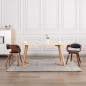 vidaXL Sillas de comedor 2 unidades madera curvada y tela gris vidaXL Sillas de comedor 2 unidades madera curvada y tela gris