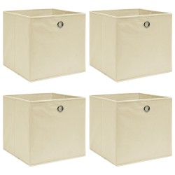 vidaXL Cajas de almacenaje 4 uds tela color rema 32x32x32 cm