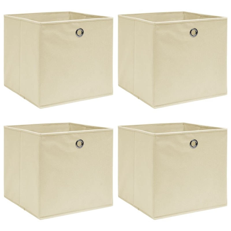 vidaXL Cajas de almacenaje 4 uds tela color rema 32x32x32 cm vidaXL Cajas de almacenaje 4 uds tela color rema 32x32x32 cm