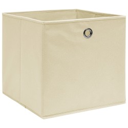 vidaXL Cajas de almacenaje 4 uds tela color rema 32x32x32 cm