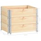 vidaXL Collares de caja de pallet 3 uds madera maciza de pino 60x80 cm vidaXL Collares de caja de pallet 3 uds madera maciza de pino 60x80 cm