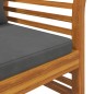 vidaXL Muebles jardín 2 pzas con cojines gris oscuro de madera maciza vidaXL Muebles jardín 2 pzas con cojines gris oscuro de madera maciza