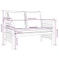 vidaXL Muebles jardín 2 pzas con cojines gris oscuro de madera maciza vidaXL Muebles jardín 2 pzas con cojines gris oscuro de madera maciza