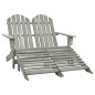 vidaXL Otomana Adirondack de jardín 2 plazas madera de abeto gris vidaXL Otomana Adirondack de jardín 2 plazas madera de abeto gris