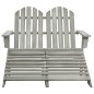 vidaXL Otomana Adirondack de jardín 2 plazas madera de abeto gris vidaXL Otomana Adirondack de jardín 2 plazas madera de abeto gris