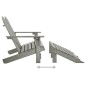 vidaXL Otomana Adirondack de jardín 2 plazas madera de abeto gris vidaXL Otomana Adirondack de jardín 2 plazas madera de abeto gris
