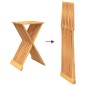 vidaXL Taburete plegable madera maciza de teca 40x32,5x70 cm vidaXL Taburete plegable madera maciza de teca 40x32,5x70 cm