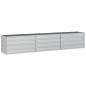 vidaXL Arriate de acero galvanizado plateado 240x40x45 cm