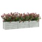 vidaXL Arriate de acero galvanizado plateado 240x40x45 cm