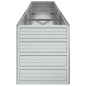 vidaXL Arriate de acero galvanizado plateado 240x40x45 cm