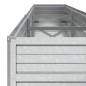 vidaXL Arriate de acero galvanizado plateado 240x40x45 cm
