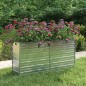 vidaXL Arriate de acero galvanizado plateado 160x40x77 cm vidaXL Arriate de acero galvanizado plateado 160x40x77 cm
