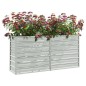 vidaXL Arriate de acero galvanizado plateado 160x40x77 cm vidaXL Arriate de acero galvanizado plateado 160x40x77 cm