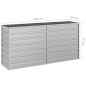 vidaXL Arriate de acero galvanizado plateado 160x40x77 cm vidaXL Arriate de acero galvanizado plateado 160x40x77 cm