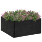 vidaXL Jardinera ratán sintético negra 80x80x40 cm vidaXL Jardinera ratán sintético negra 80x80x40 cm