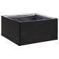 vidaXL Jardinera ratán sintético negra 80x80x40 cm vidaXL Jardinera ratán sintético negra 80x80x40 cm