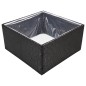 vidaXL Jardinera ratán sintético negra 80x80x40 cm vidaXL Jardinera ratán sintético negra 80x80x40 cm