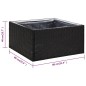 vidaXL Jardinera ratán sintético negra 80x80x40 cm vidaXL Jardinera ratán sintético negra 80x80x40 cm