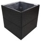 vidaXL Jardinera de ratán sintético negra 80x80x80 cm vidaXL Jardinera de ratán sintético negra 80x80x80 cm