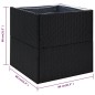 vidaXL Jardinera de ratán sintético negra 80x80x80 cm vidaXL Jardinera de ratán sintético negra 80x80x80 cm