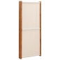 vidaXL Biombo divisor de 4 paneles blanco crema 280x180 cm vidaXL Biombo divisor de 4 paneles blanco crema 280x180 cm