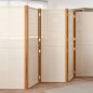 vidaXL Biombo divisor de 6 paneles blanco crema 420x180 cm vidaXL Biombo divisor de 6 paneles blanco crema 420x180 cm