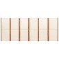 vidaXL Biombo divisor de 6 paneles blanco crema 420x180 cm vidaXL Biombo divisor de 6 paneles blanco crema 420x180 cm