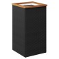 vidaXL Jardinera de ratán sintético negro 40x40x80 cm vidaXL Jardinera de ratán sintético negro 40x40x80 cm