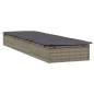 vidaXL Tumbonas 2 uds con mesita ratán sintético gris vidaXL Tumbonas 2 uds con mesita ratán sintético gris