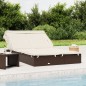 vidaXL Tumbona 2 personas toldo plegable ratán PE marrón 213x118x97 cm vidaXL Tumbona 2 personas toldo plegable ratán PE marrón 213x118x97 cm