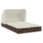 vidaXL Tumbona 2 personas toldo plegable ratán PE marrón 213x118x97 cm vidaXL Tumbona 2 personas toldo plegable ratán PE marrón 213x118x97 cm