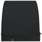 vidaXL Tumbona 2 personas toldo redondo ratán PE negra 211x112x140 cm vidaXL Tumbona 2 personas toldo redondo ratán PE negra 211x112x140 cm