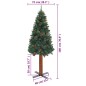 vidaXL Árbol de Navidad delgado madera auténtica y piñas PVC 180 cm vidaXL Árbol de Navidad delgado madera auténtica y piñas PVC 180 cm