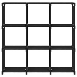 vidaXL Estantería de 9 cubos de tela negro 103x30x107,5 cm