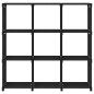 vidaXL Estantería de 9 cubos de tela negro 103x30x107,5 cm vidaXL Estantería de 9 cubos de tela negro 103x30x107,5 cm