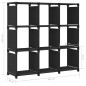 vidaXL Estantería de 9 cubos de tela negro 103x30x107,5 cm vidaXL Estantería de 9 cubos de tela negro 103x30x107,5 cm