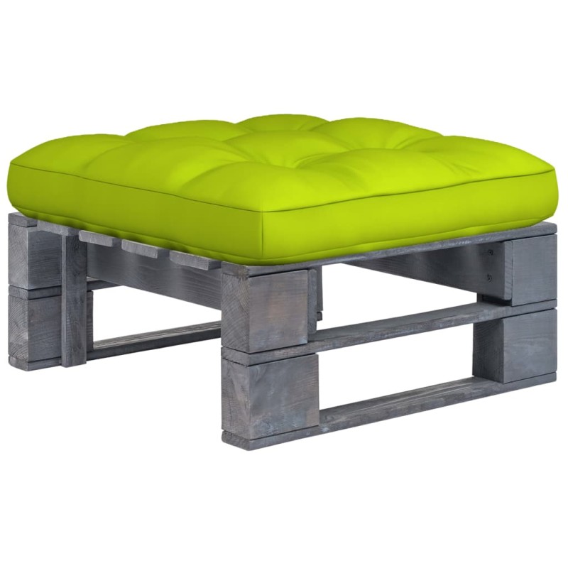 vidaXL Otomana de jardín de palets madera de pino impregnada gris vidaXL Otomana de jardín de palets madera de pino impregnada gris