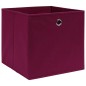 vidaXL Caja de almacenaje 4 uds tela no tejida rojo oscuro 28x28x28 cm vidaXL Caja de almacenaje 4 uds tela no tejida rojo oscuro 28x28x28 cm