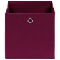 vidaXL Caja de almacenaje 4 uds tela no tejida rojo oscuro 28x28x28 cm vidaXL Caja de almacenaje 4 uds tela no tejida rojo oscuro 28x28x28 cm
