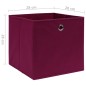 vidaXL Caja de almacenaje 4 uds tela no tejida rojo oscuro 28x28x28 cm vidaXL Caja de almacenaje 4 uds tela no tejida rojo oscuro 28x28x28 cm