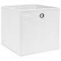 vidaXL Cajas de almacenaje 10 uds tela no tejida blanco 28x28x28 cm vidaXL Cajas de almacenaje 10 uds tela no tejida blanco 28x28x28 cm