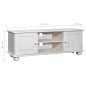 vidaXL Mueble para TV de madera maciza de pino 115x29x40 cm vidaXL Mueble para TV de madera maciza de pino 115x29x40 cm