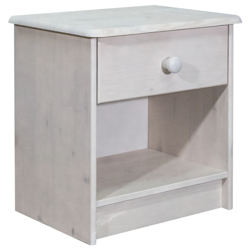 vidaXL Mesita de noche de madera maciza de pino 41x30x42 cm vidaXL Mesita de noche de madera maciza de pino 41x30x42 cm
