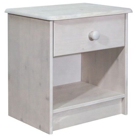vidaXL Mesita de noche de madera maciza de pino 41x30x42 cm