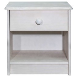 vidaXL Mesita de noche de madera maciza de pino 41x30x42 cm